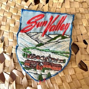 Vintage Sun Valley Patch Idaho Handmade Sewn Embroidered Ski Skiing Rare